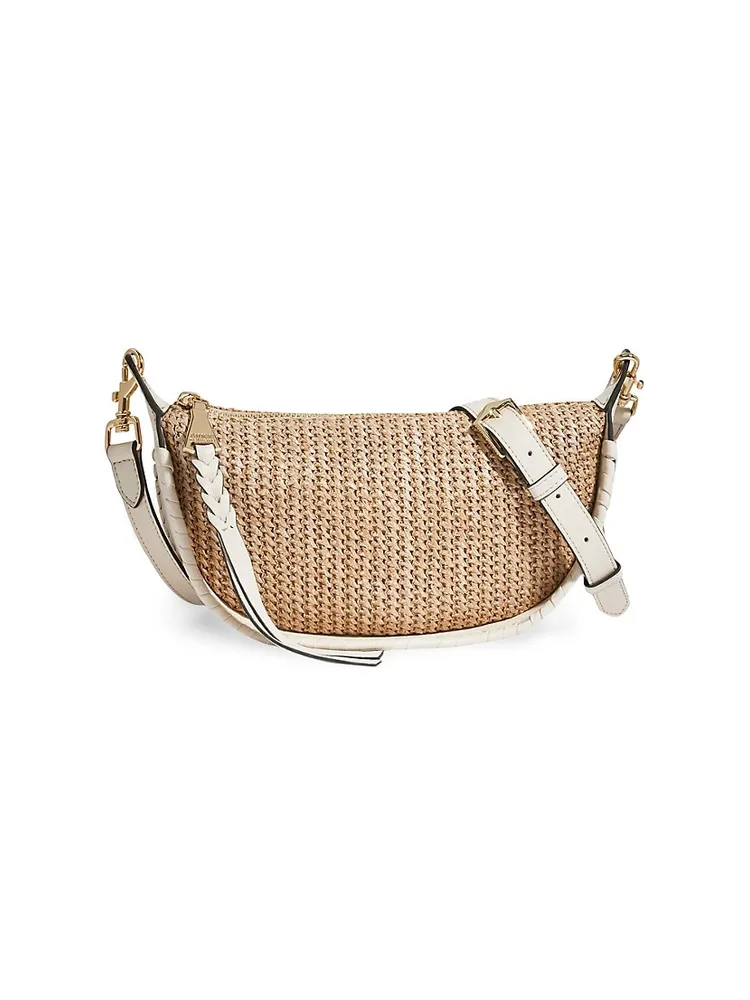 Casablanca Raffia Crossbody Vanilla Ice