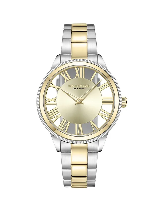 Reva Watch, Gold-Tone Stainless Steel/Ivory, 36 MM: Women's Designer Strap  Watches