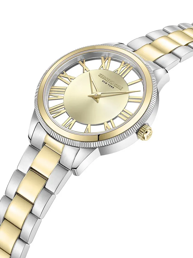 Miller Watch, Two-Tone Stainless Steel/Gold/Ivory, 36 MM: Women's Designer  Strap Watches