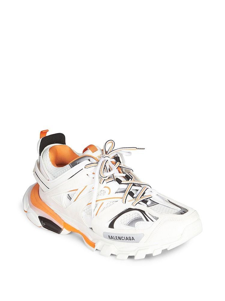 hartstochtelijk Beweging Dubbelzinnig Balenciaga Men's Track Contrast Lace-Up Sneakers - Blanc Orange | The Summit