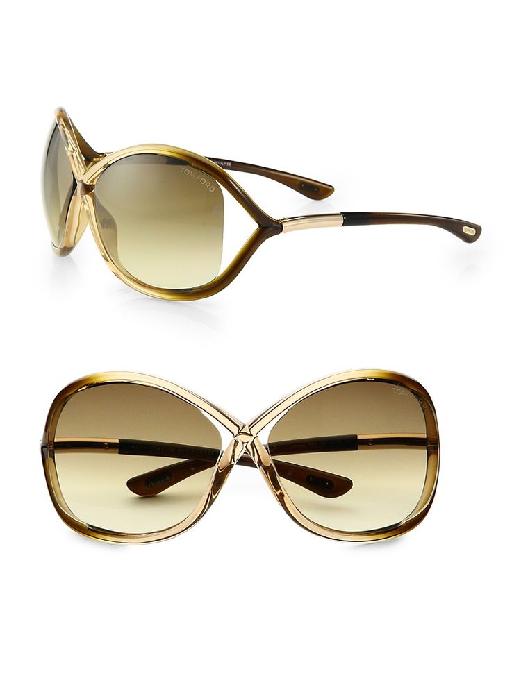 Tom Ford Women's Whitney 64MM Oversized Oval Sunglasses - Golden Rose | The  Summit