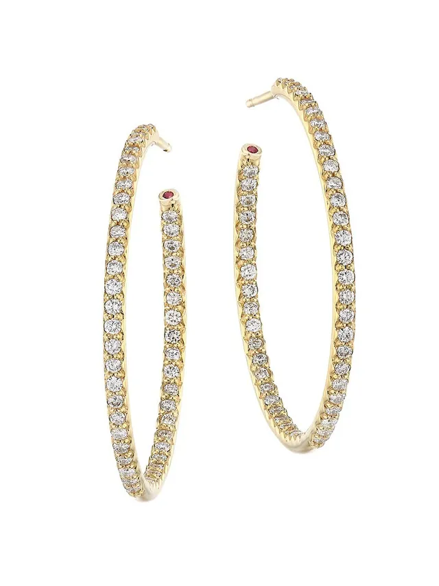 Persée Women's Turn Around Creole Hoop Earrings