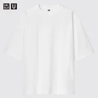 AIRism COTTON OVERSIZED CREW NECK HALF SLEEVE T-SHIRT