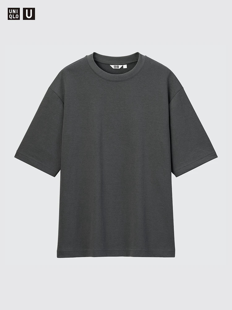 AIRism COTTON OVERSIZED CREW NECK HALF SLEEVE T-SHIRT