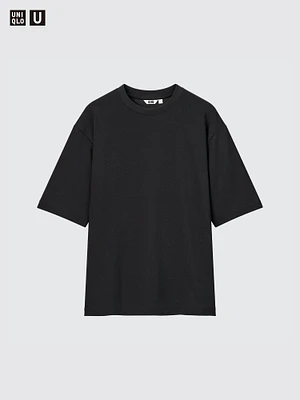 AIRism COTTON OVERSIZED CREW NECK HALF SLEEVE T-SHIRT