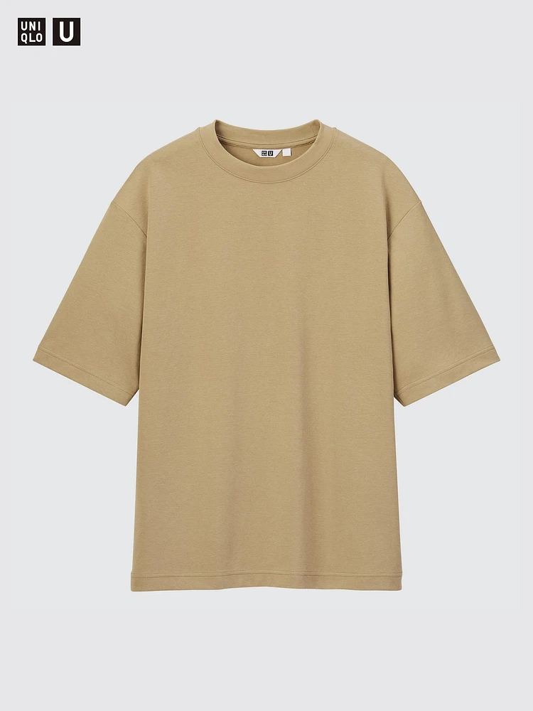 AIRism COTTON OVERSIZED CREW NECK HALF SLEEVE T-SHIRT