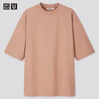 AIRism COTTON OVERSIZED CREW NECK HALF SLEEVE T-SHIRT