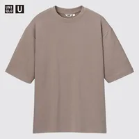 AIRism COTTON OVERSIZED CREW NECK HALF SLEEVE T-SHIRT