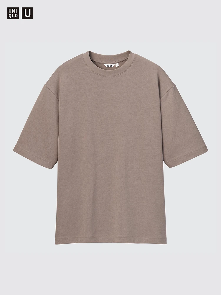AIRism COTTON OVERSIZED CREW NECK HALF SLEEVE T-SHIRT