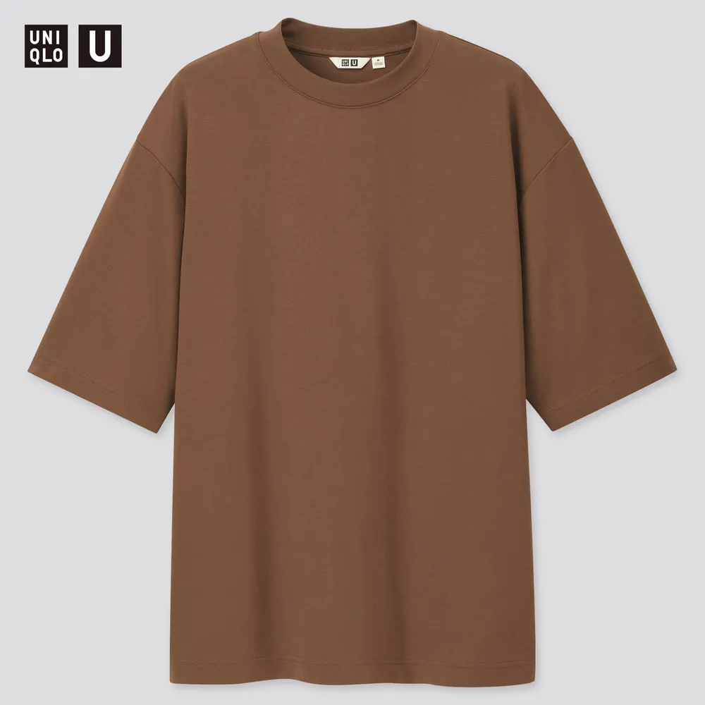 AIRism COTTON OVERSIZED CREW NECK HALF SLEEVE T-SHIRT