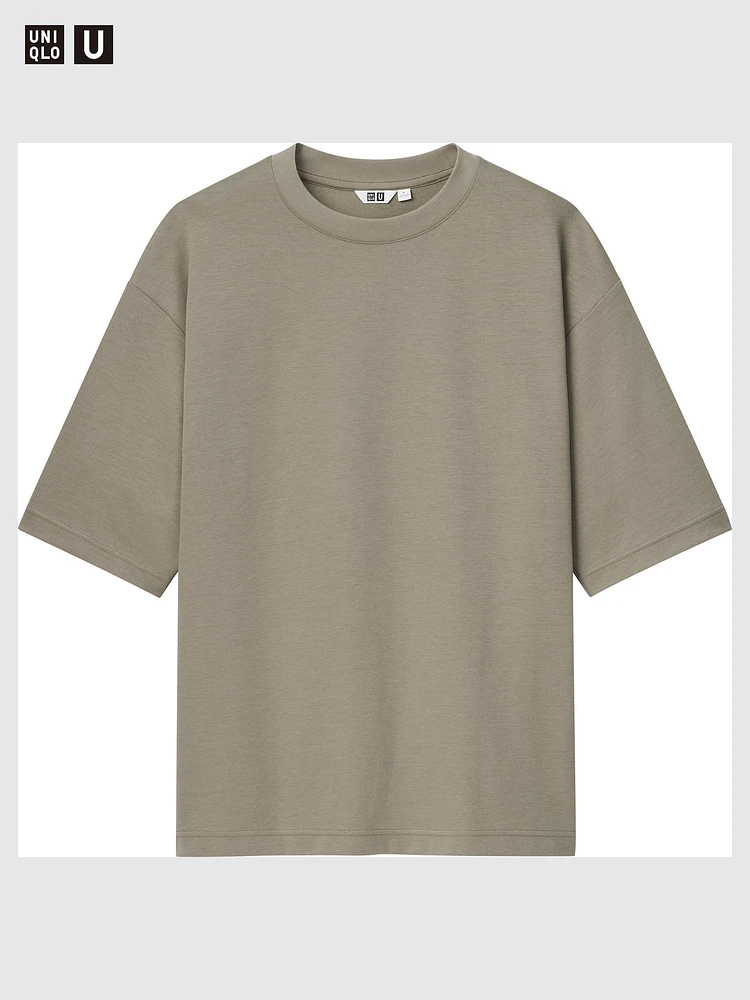 AIRism COTTON OVERSIZED CREW NECK HALF SLEEVE T-SHIRT