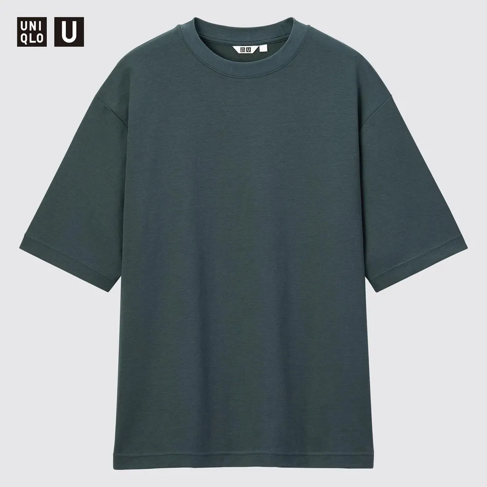 AIRism COTTON OVERSIZED CREW NECK HALF SLEEVE T-SHIRT