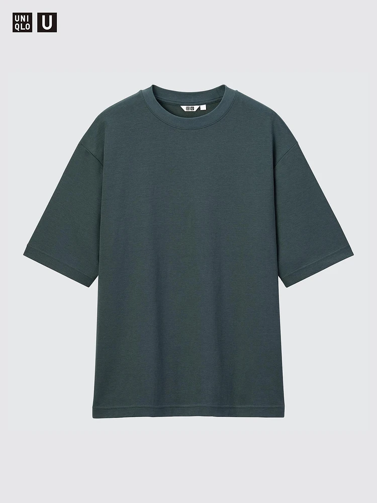 AIRism COTTON OVERSIZED CREW NECK HALF SLEEVE T-SHIRT