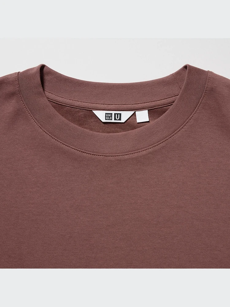 AIRism COTTON OVERSIZED CREW NECK HALF SLEEVE T-SHIRT