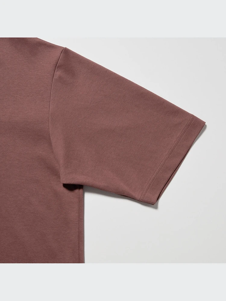 AIRism COTTON OVERSIZED CREW NECK HALF SLEEVE T-SHIRT