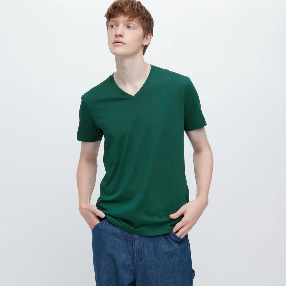 DRY V-NECK SHORT SLEEVE COLOUR T-SHIRT