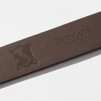 Vintage Italian Leather Narrow Belt