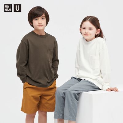 T-Shirt Uniqlo U en Coton Supima Manches Longues Enfant
