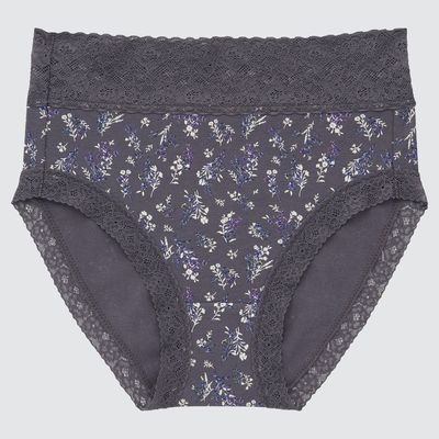 Culotte Taille Haute Ã  Fleurs Femme