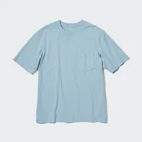 Oversized Pocket Crew Neck Half-Sleeve T-Shirt