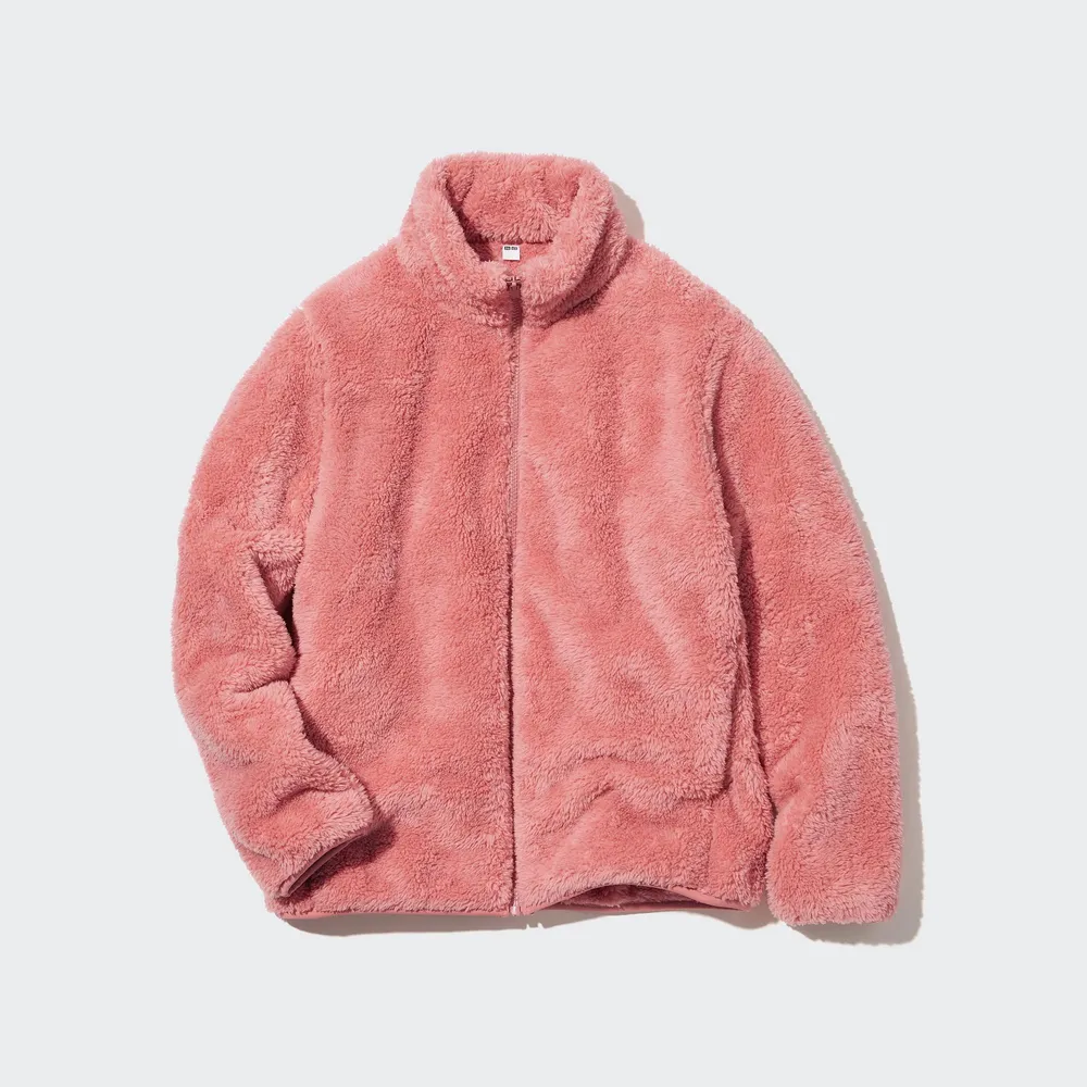 FLUFFY YARN FLEECE FULL-ZIP JACKET