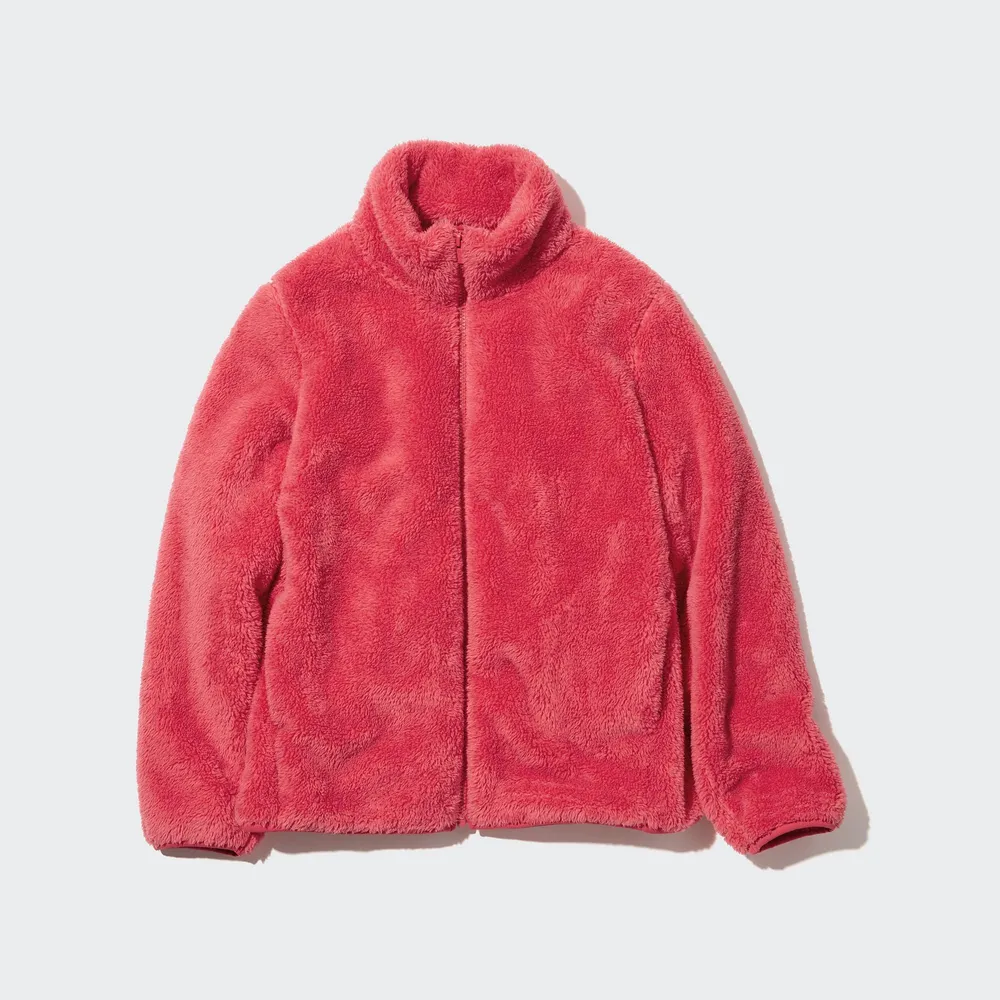 FLUFFY YARN FLEECE FULL-ZIP JACKET