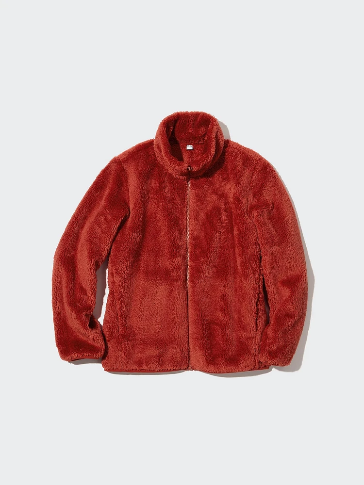 FLUFFY YARN FLEECE FULL-ZIP JACKET