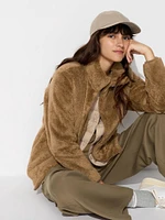 Fluffy Yarn Fleece Full-Zip Jacket