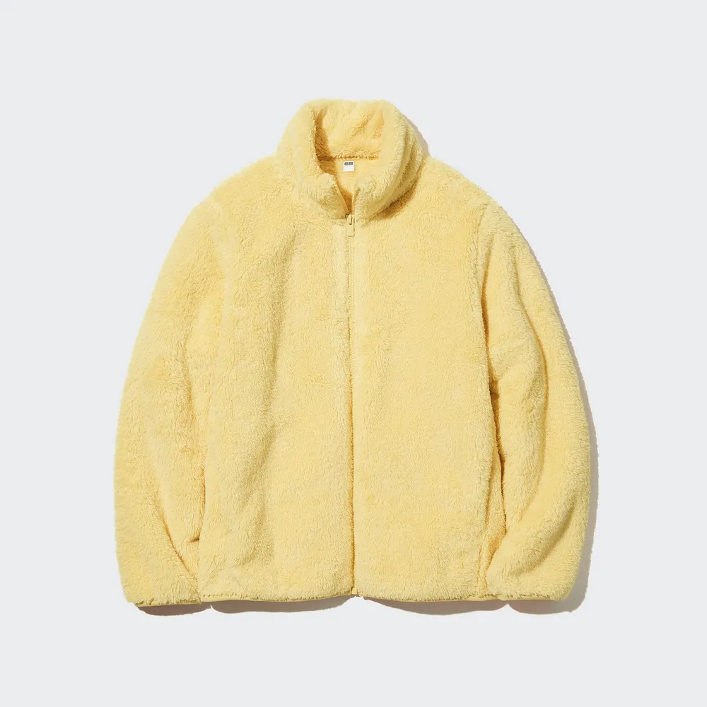 FLUFFY YARN FLEECE FULL-ZIP JACKET