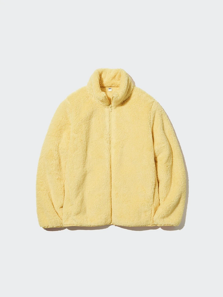 FLUFFY YARN FLEECE FULL-ZIP JACKET