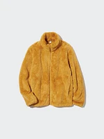 FLUFFY YARN FLEECE FULL-ZIP JACKET