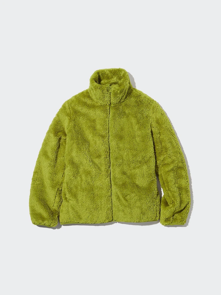 FLUFFY YARN FLEECE FULL-ZIP JACKET