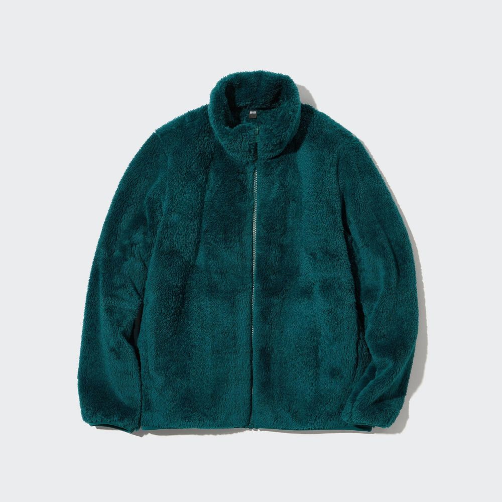 FLUFFY YARN FLEECE FULL-ZIP JACKET