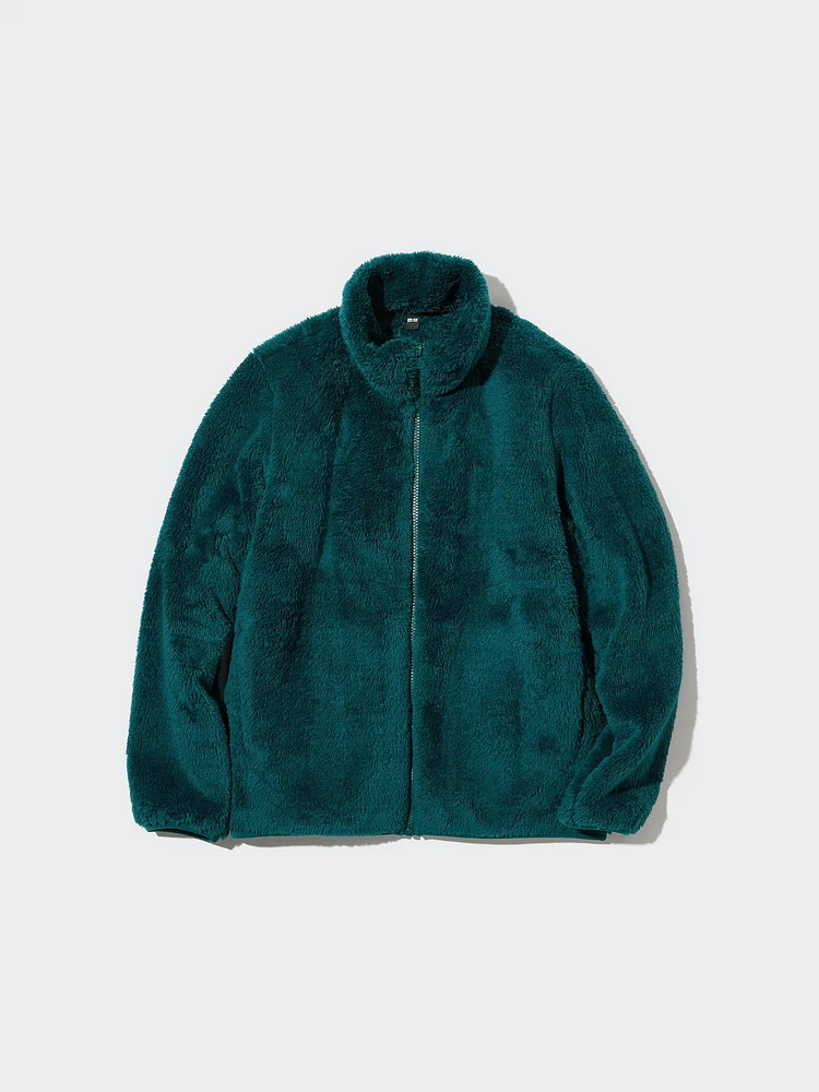 FLUFFY YARN FLEECE FULL-ZIP JACKET