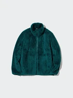 FLUFFY YARN FLEECE FULL-ZIP JACKET