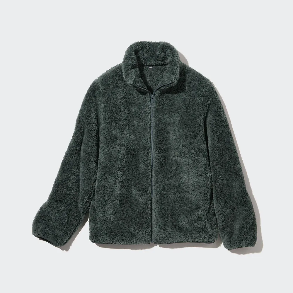 FLUFFY YARN FLEECE FULL-ZIP JACKET