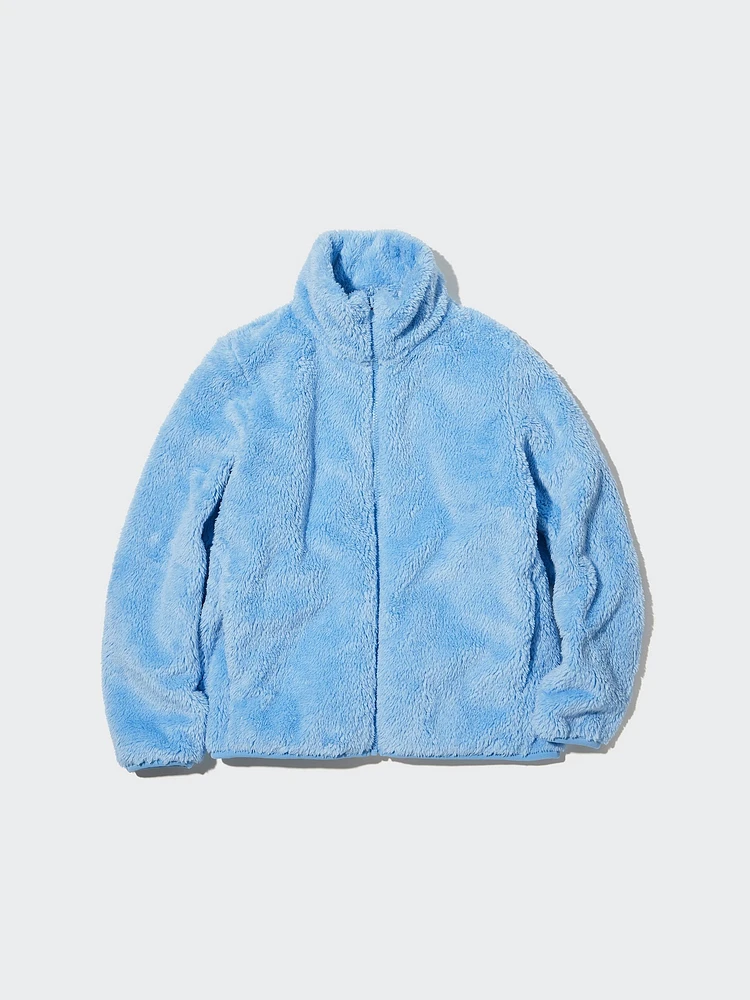 FLUFFY YARN FLEECE FULL-ZIP JACKET