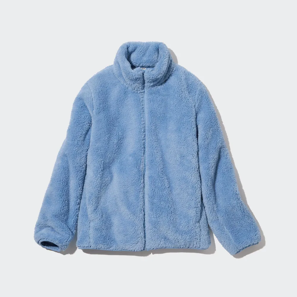 FLUFFY YARN FLEECE FULL-ZIP JACKET