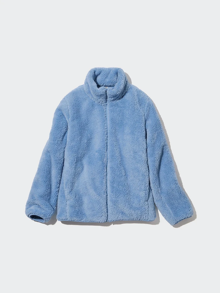 FLUFFY YARN FLEECE FULL-ZIP JACKET