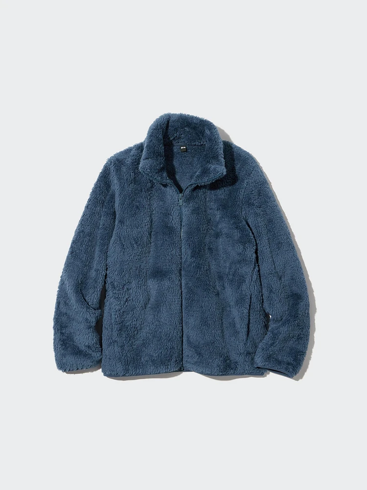 FLUFFY YARN FLEECE FULL-ZIP JACKET