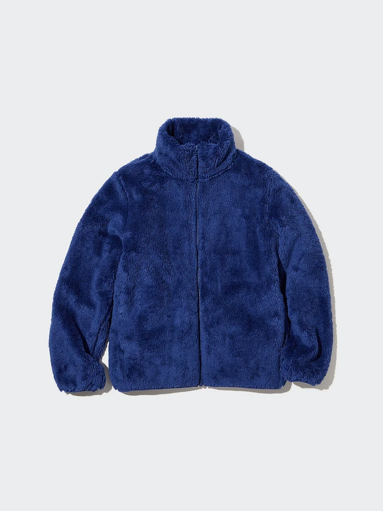 FLUFFY YARN FLEECE FULL-ZIP JACKET