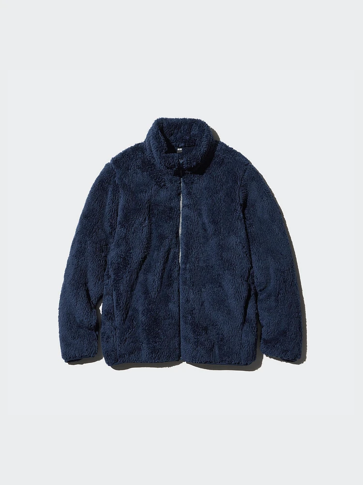 FLUFFY YARN FLEECE FULL-ZIP JACKET