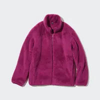 FLUFFY YARN FLEECE FULL-ZIP JACKET