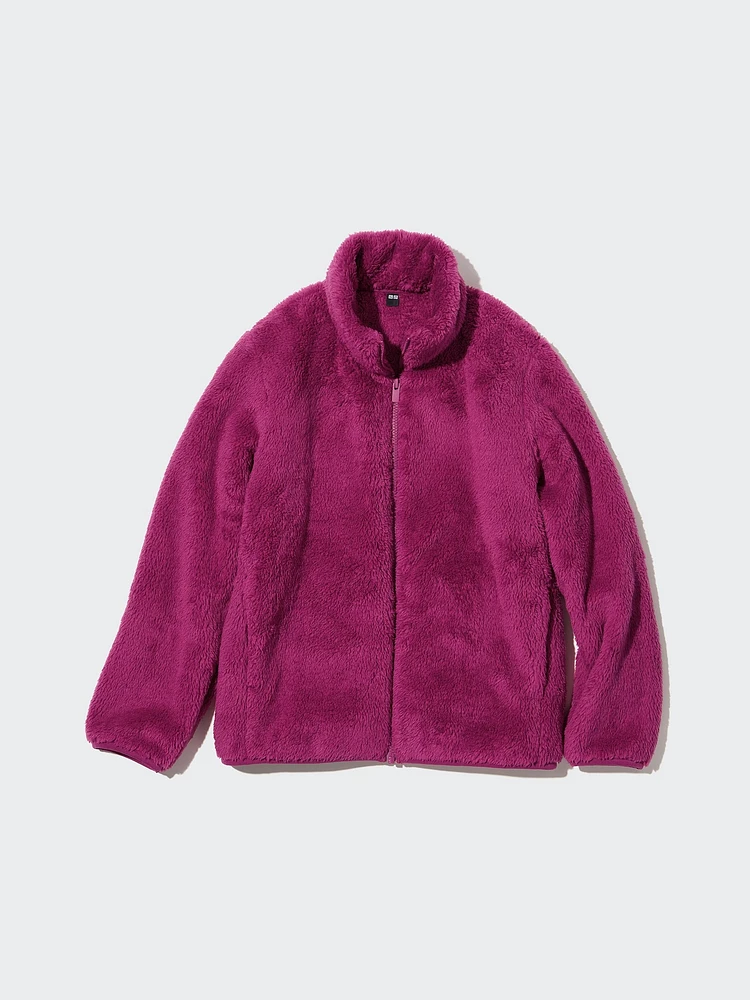 FLUFFY YARN FLEECE FULL-ZIP JACKET