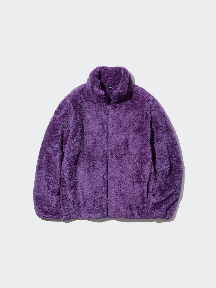 FLUFFY YARN FLEECE FULL-ZIP JACKET