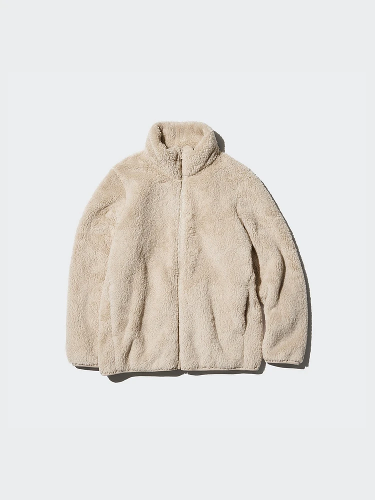 FLUFFY YARN FLEECE FULL-ZIP JACKET