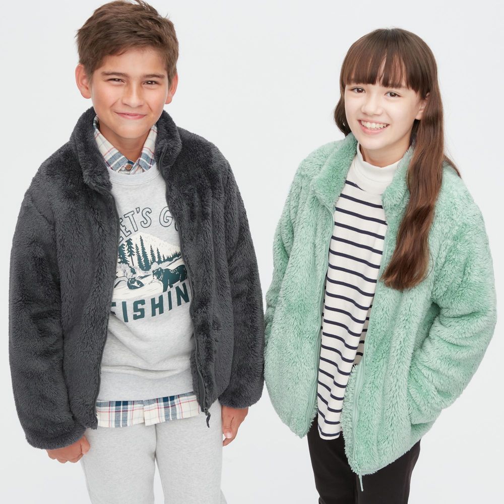 FLUFFY YARN FLEECE FULL-ZIP JACKET