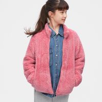 FLUFFY YARN FLEECE FULL-ZIP JACKET