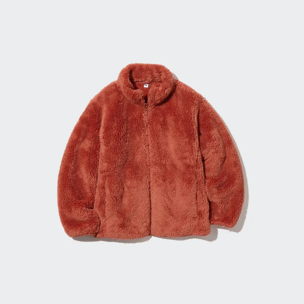 FLUFFY YARN FLEECE FULL-ZIP JACKET