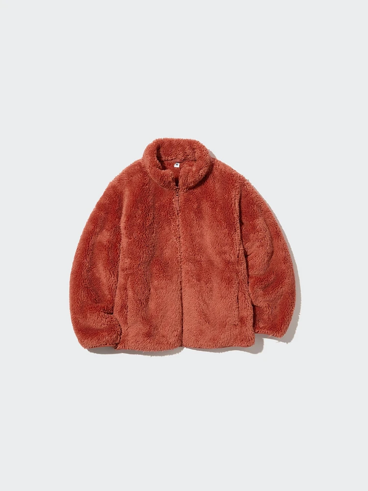 FLUFFY YARN FLEECE FULL-ZIP JACKET